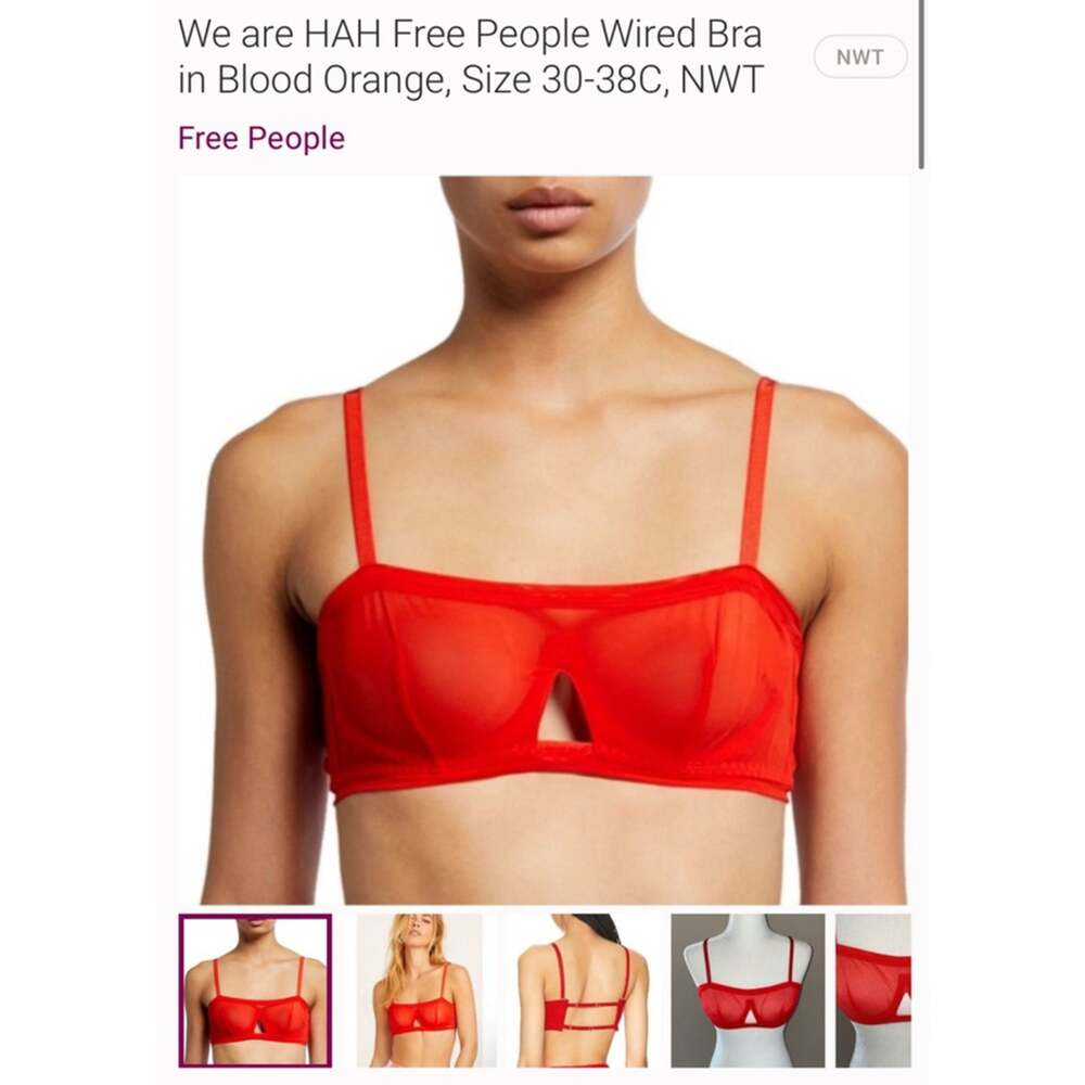 Women's Free People Bra Size 30-38C in Blood Orange